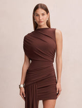 Rosalie Jersey Tie Mini Dress Forever New