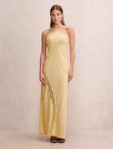 Cosette Lace Insert Maxi Dress Soft Yellow Forever New