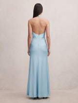 Becca Cowl Halter Satin Dress Forever New