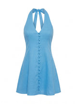Ina Button Front Halter Mini Dress Forever New