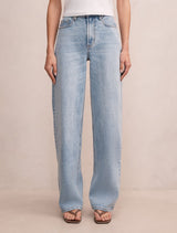 Nicki Mid-Rise Straight Jeans Light Wash Forever New