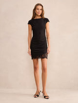 Eloise Short Sleeve Lace Mini Dress Forever New