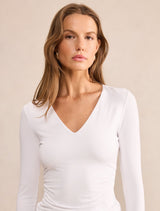Josie V Neck 3/4 Sleeve Top Forever New