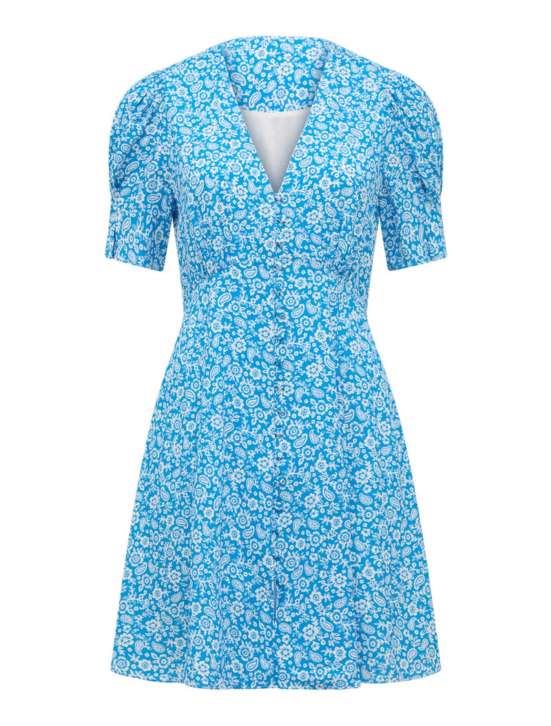 Saffron Printed Mini Sun Dress Forever New