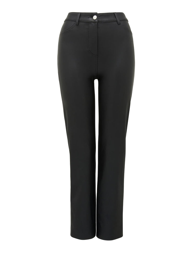 Juliet Vegan Leather Straight Leg Pants Forever New