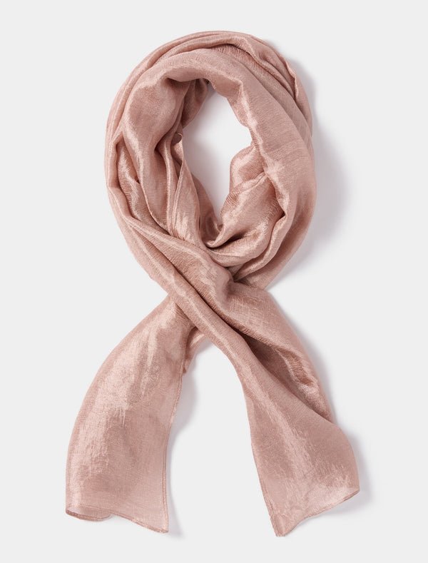 Harper Metallic Scarf 0 Blush Forever New