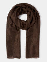 Harper Metallic Scarf 0 Chocolate Forever New
