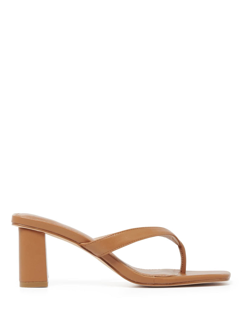 Kendall Slip On Mid Heel Tan Forever New