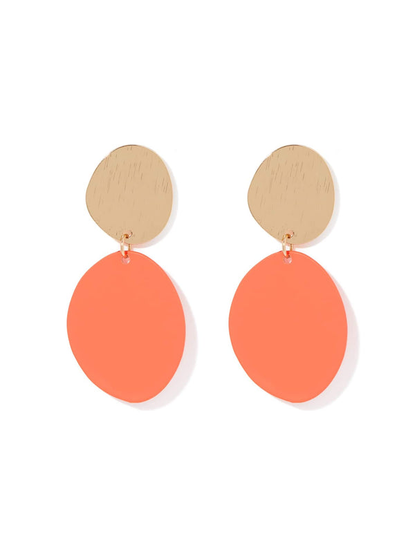 Olympia Coated Disc Drop Earrings Forever New