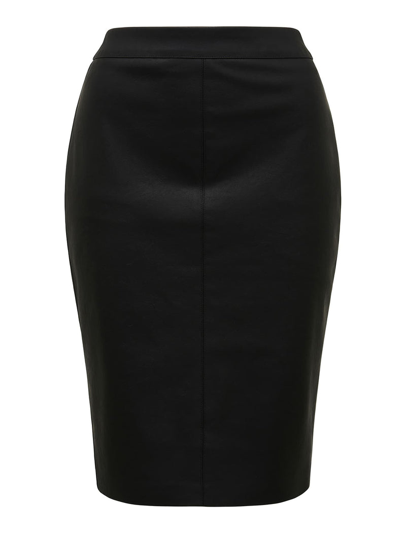 Carla Vegan Leather Midi Skirt Forever New