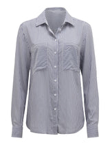 Adara Stripe Shirt Dark Blue Stripe Forever New