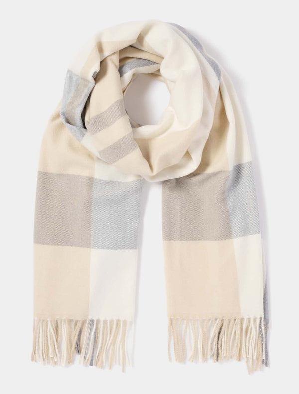 Ada Check Scarf 0 Beige Grey Check Forever New