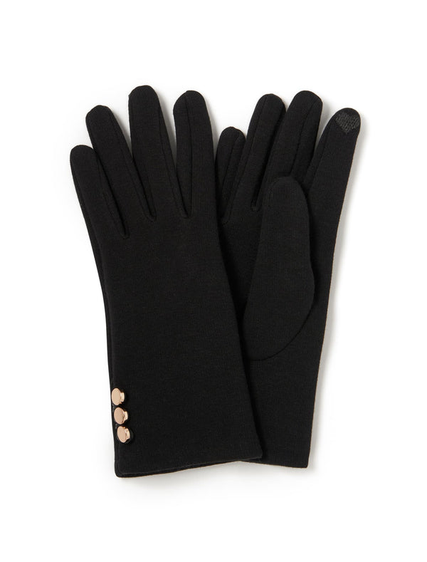 Bernie Button Glove 0 Black Forever New