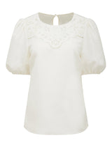 Ash Cutwork Yoke Blouse Forever New