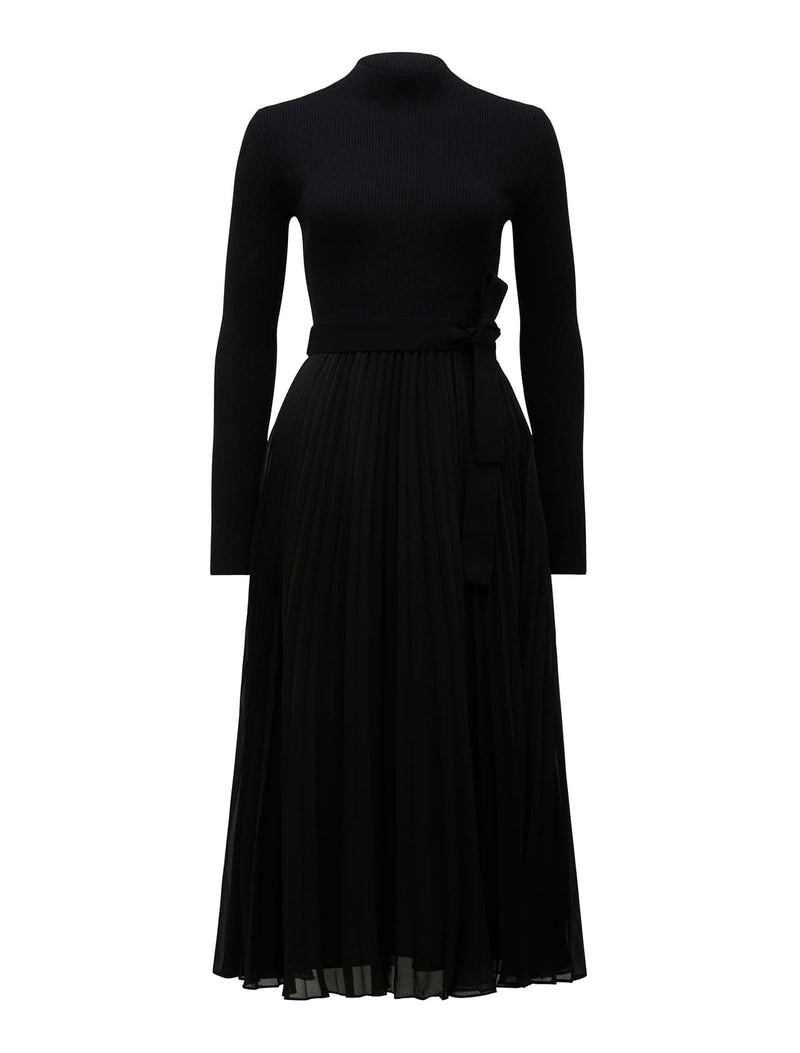 Penelope Woven Mix Knit Dress Forever New