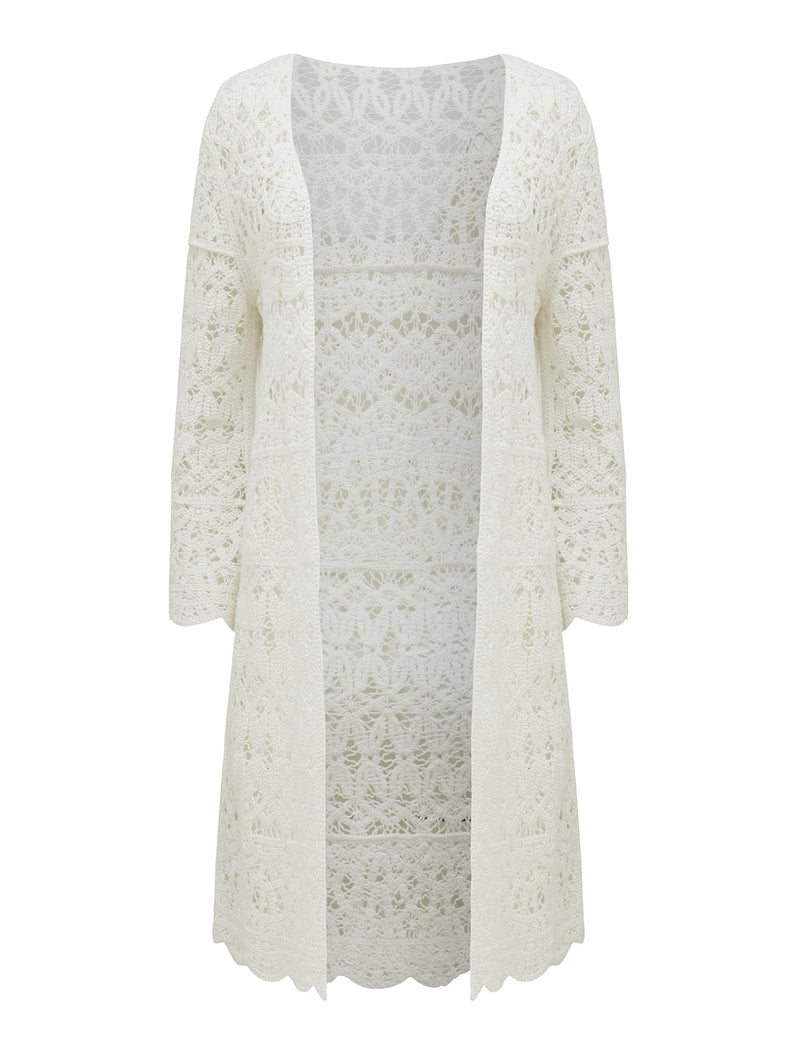 Simona Longline Crochet Kimono Forever New