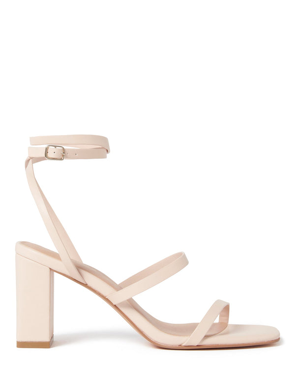 Zelly Strappy Block Heel Nude Forever New