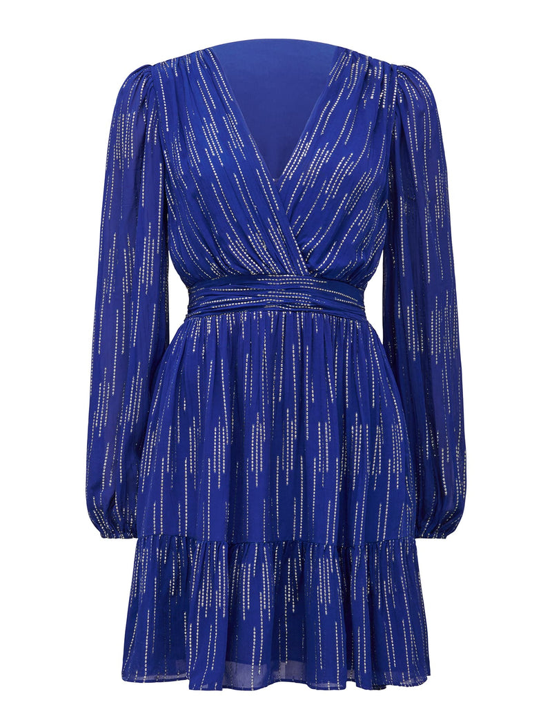 Molly Skater Metallic Mini Dress Forever New