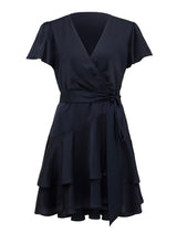 Emerson Flutter Sleeve Satin Mini Dress Forever New