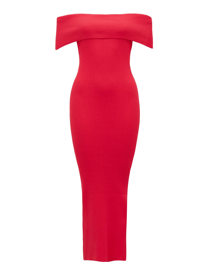 Naomi Bardot Column Knit Dress Forever New