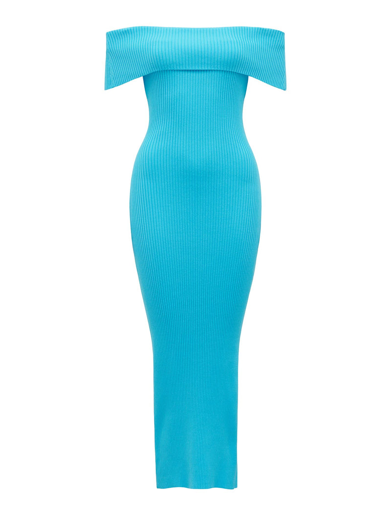 Naomi Bardot Column Knit Dress Forever New