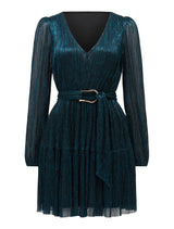 Holly Plisse Buckle Mini Dress Forever New