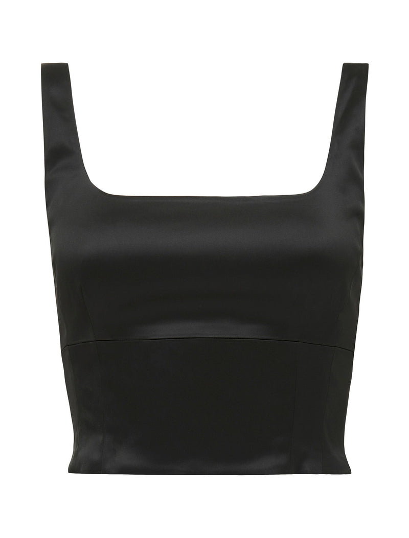 Casey Stretch Satin Bustier Top Forever New