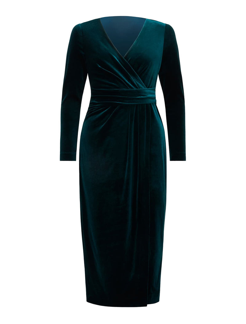 Julianne Petite Velvet Midi Dress Forever New