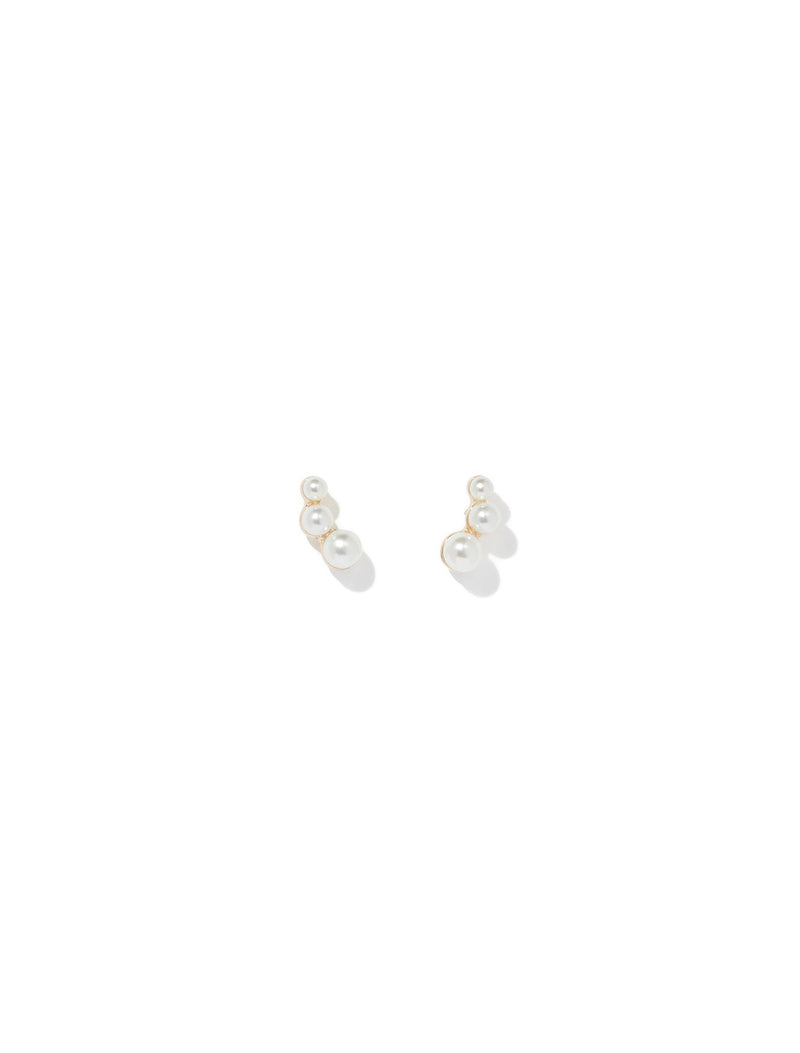 Sloane Pearl Cluster Earrings 0 Pearl Forever New