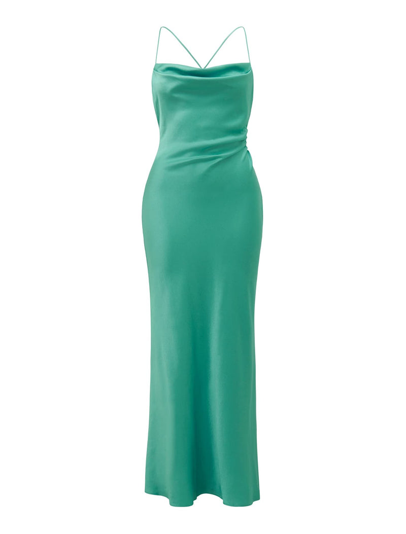 Ruby Tie Back Satin Maxi Dress Forever New