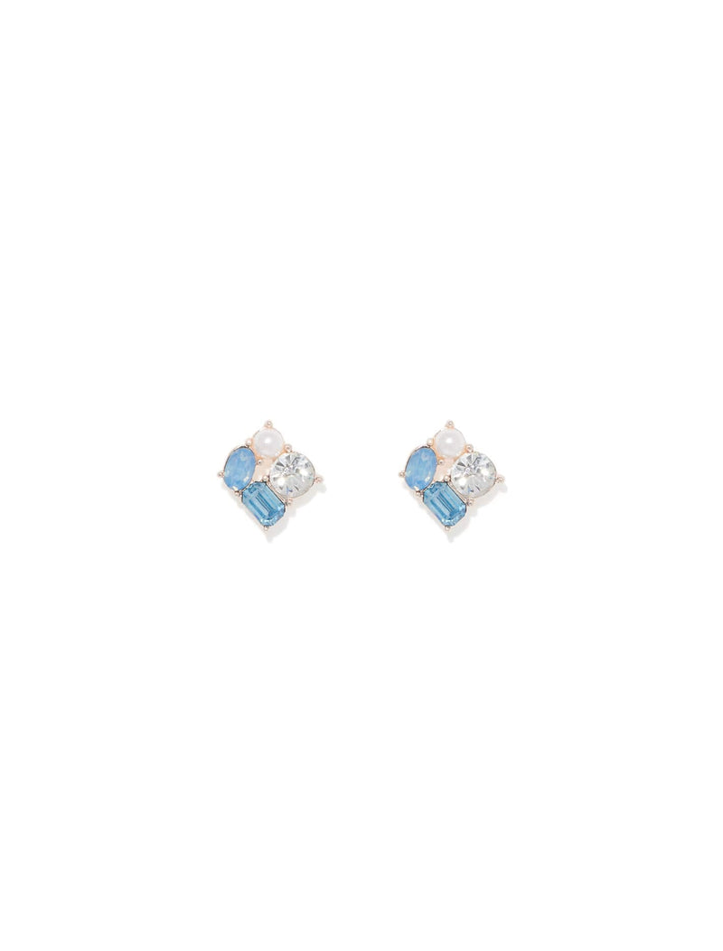 Morgan Small Cluster Stone Stud Earrings Forever New