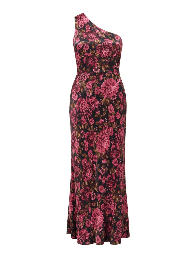 Cooper Asymm Satin Midi Dress Forever New