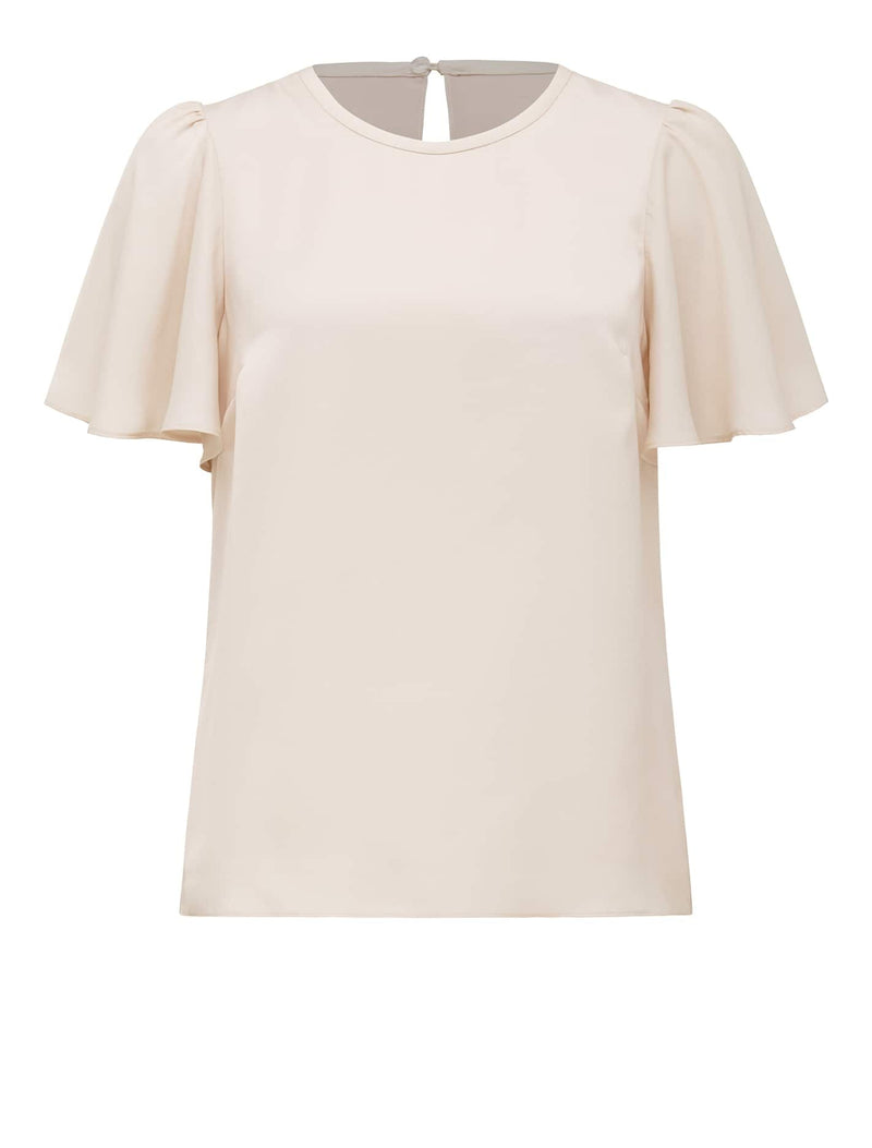 Wanda Woven Flutter T-Shirt Forever New