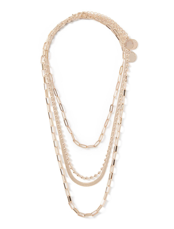 Angelique Multi Chain Necklace 0 Gold Forever New