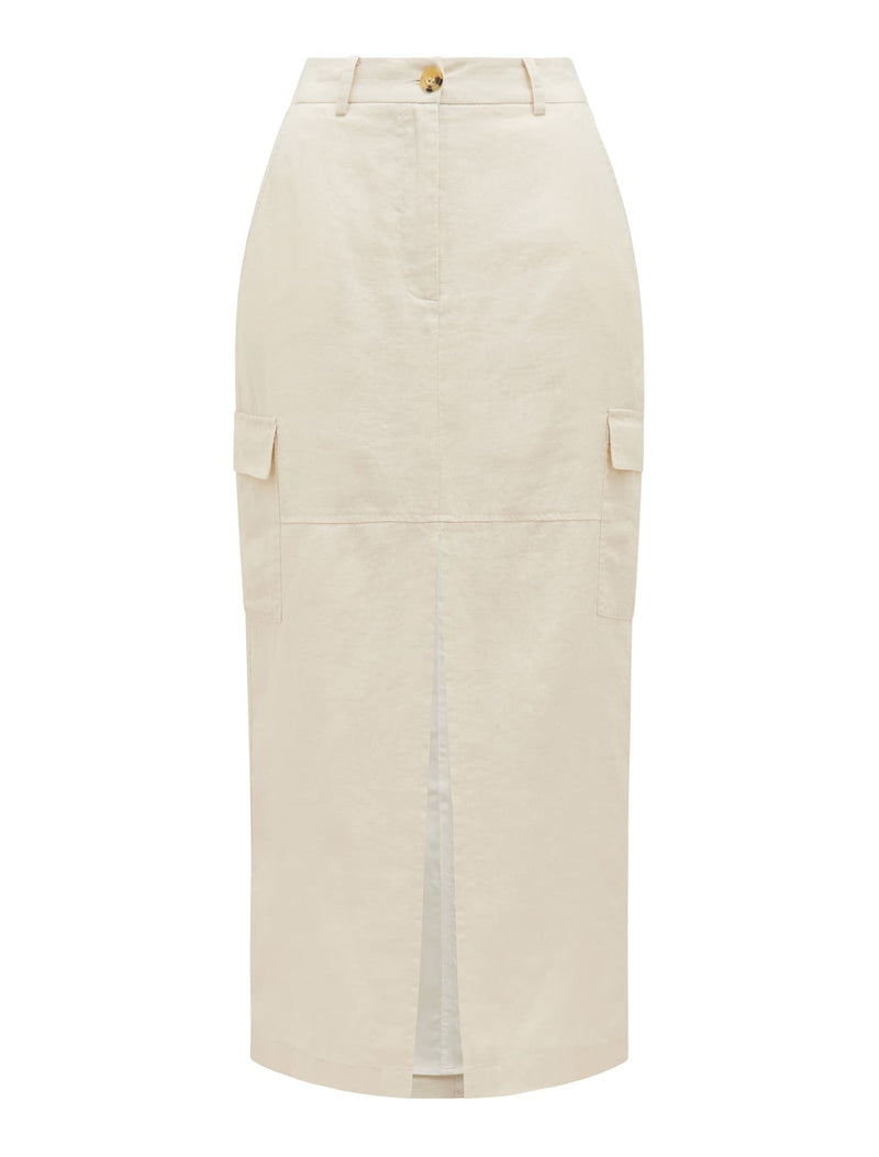 Ronnie Linen Cargo Midi Skirt Forever New