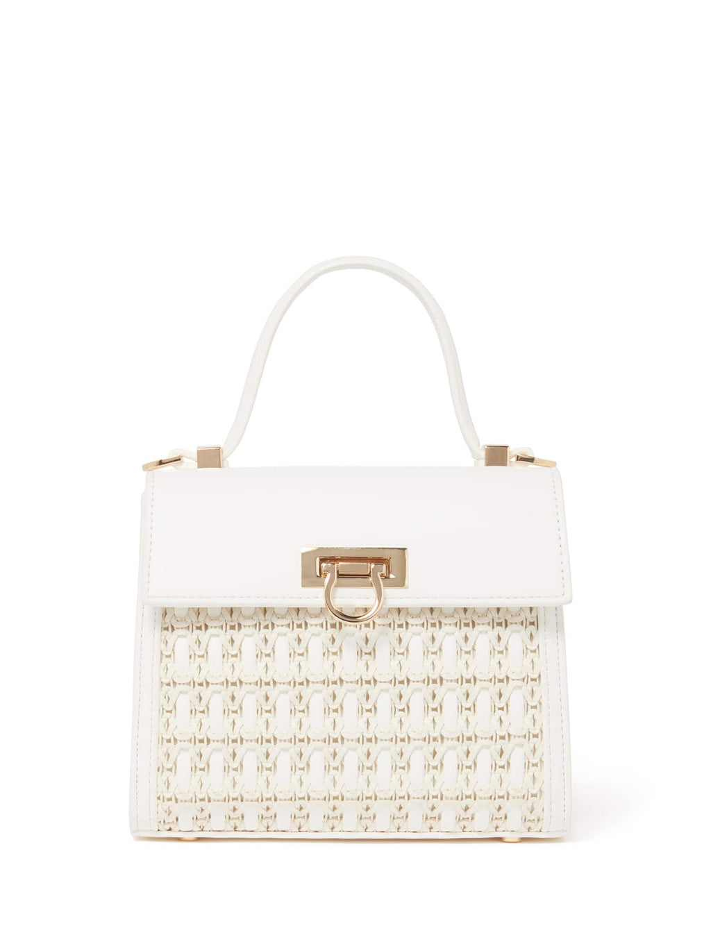 Milly Basket Top Handle Bag White | Forever New
