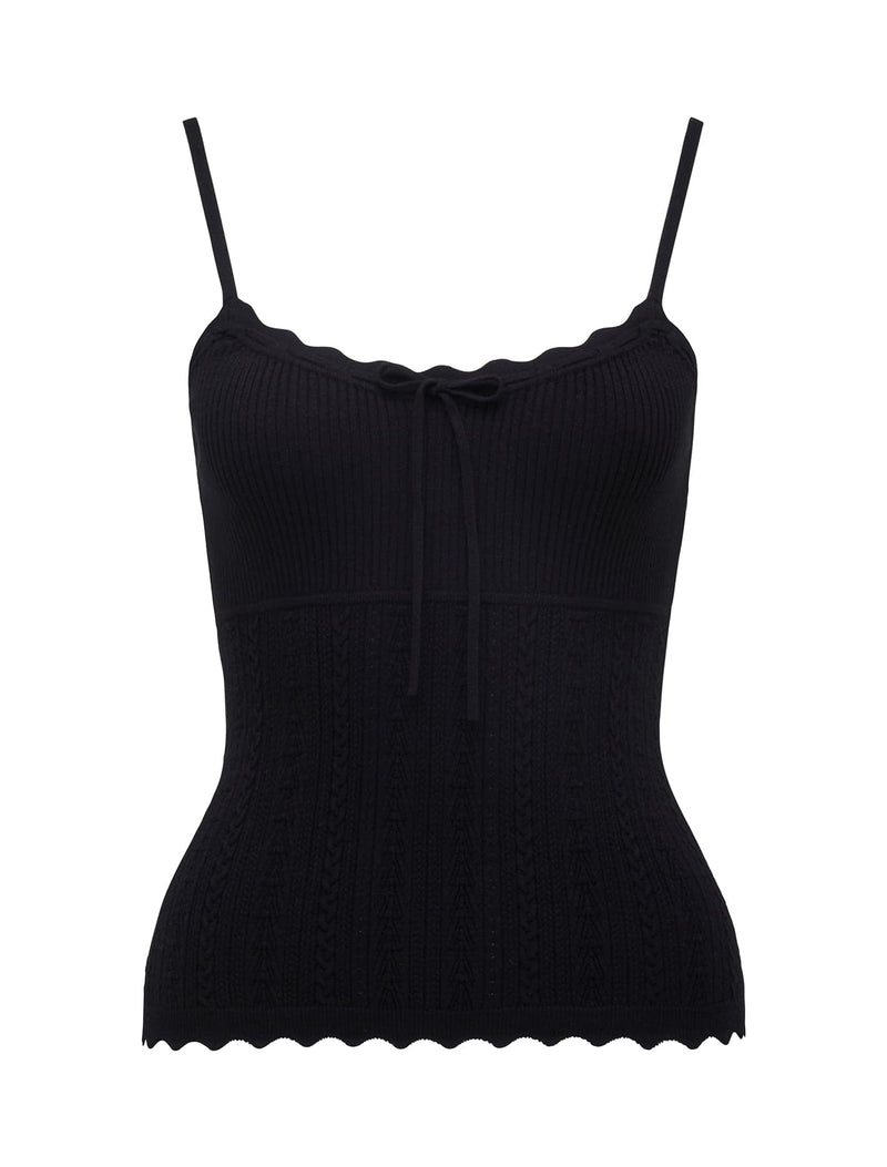 Stacie Scallop Detail Knit Cami Top Forever New