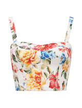 Jenn Cotton Bustier Crop Top Forever New