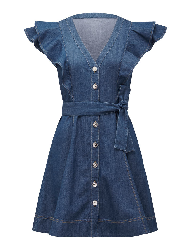 Penelope Denim Mini Dress Forever New