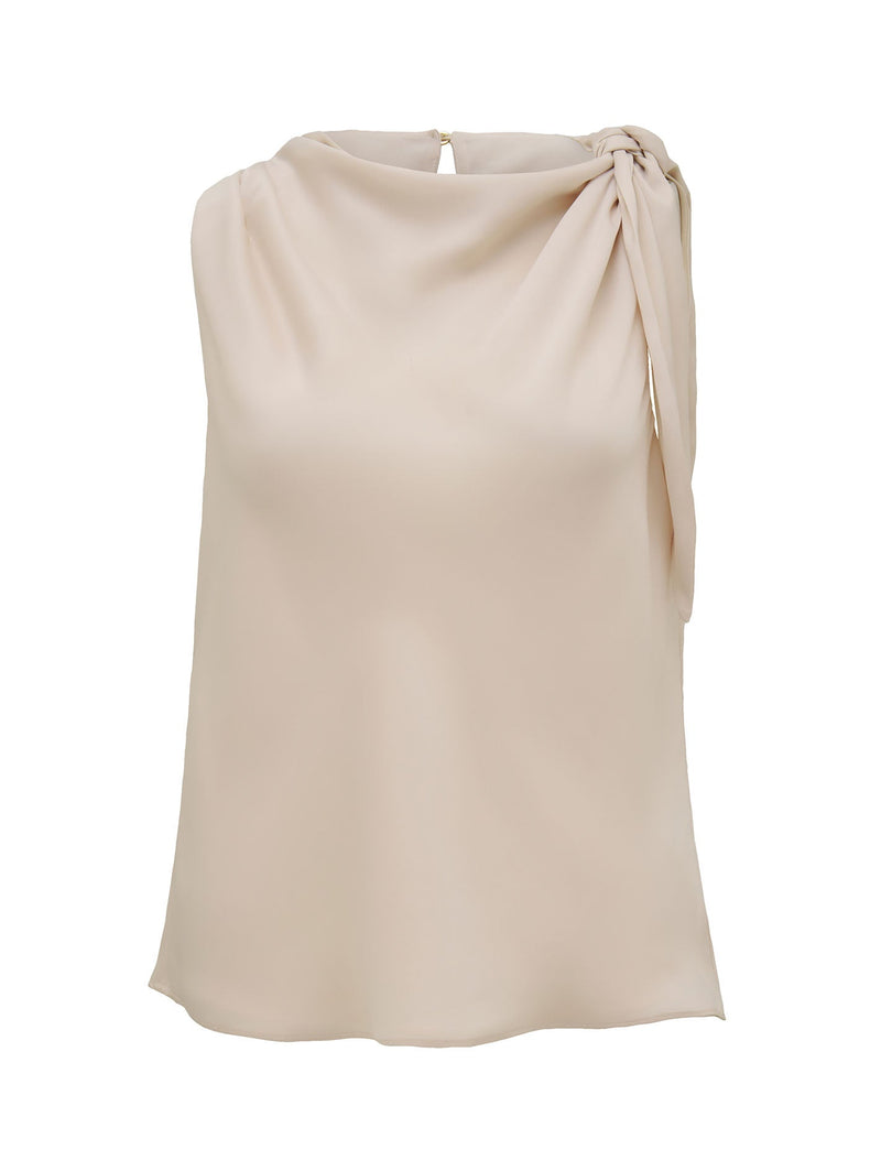 Tashi Satin Tie Neck Tank Top Forever New