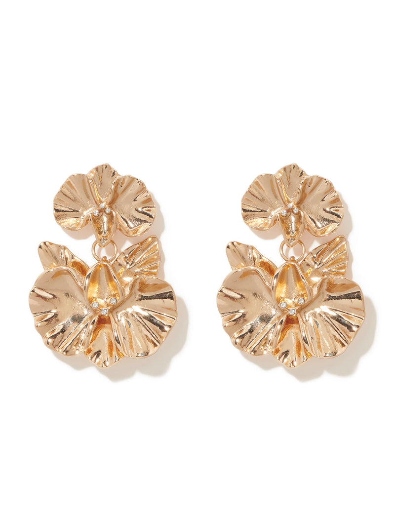 Signature Saskia Statement Flower Earrings Forever New