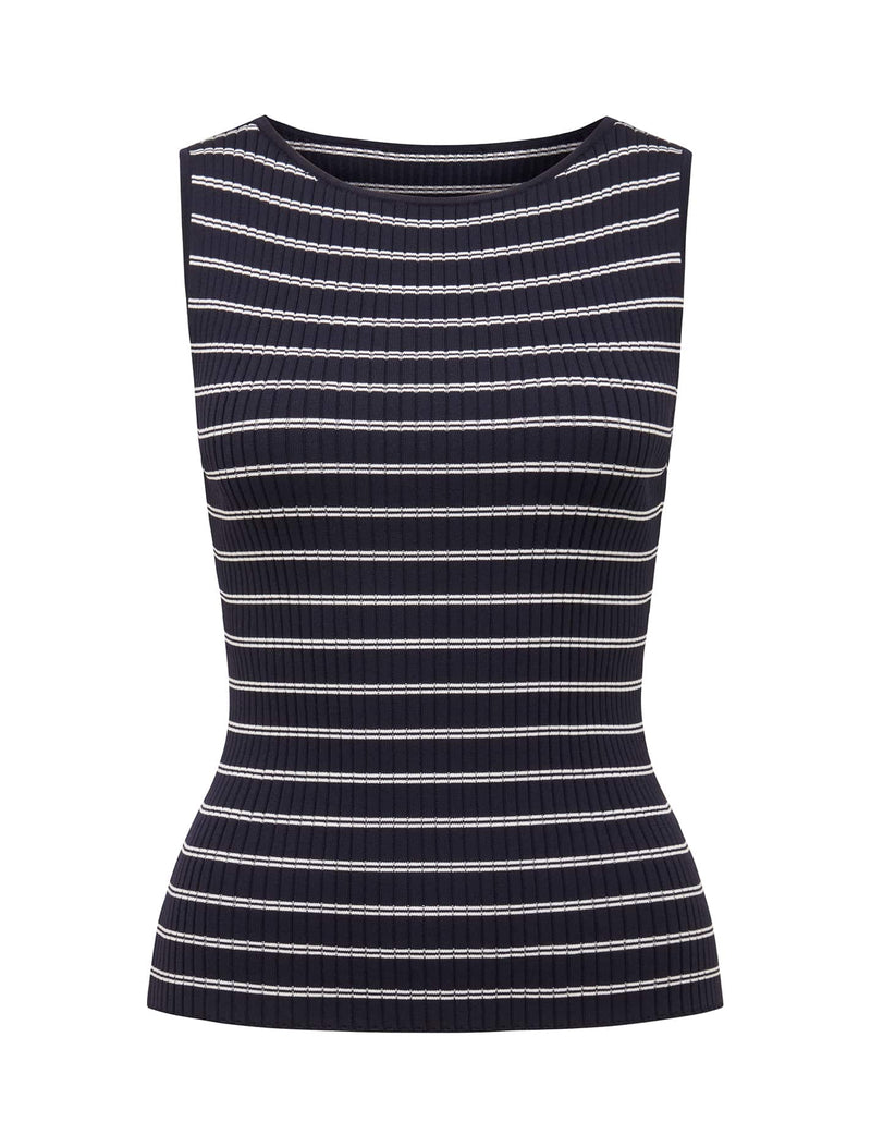 Millie Stripe Boatneck Tank Top Forever New