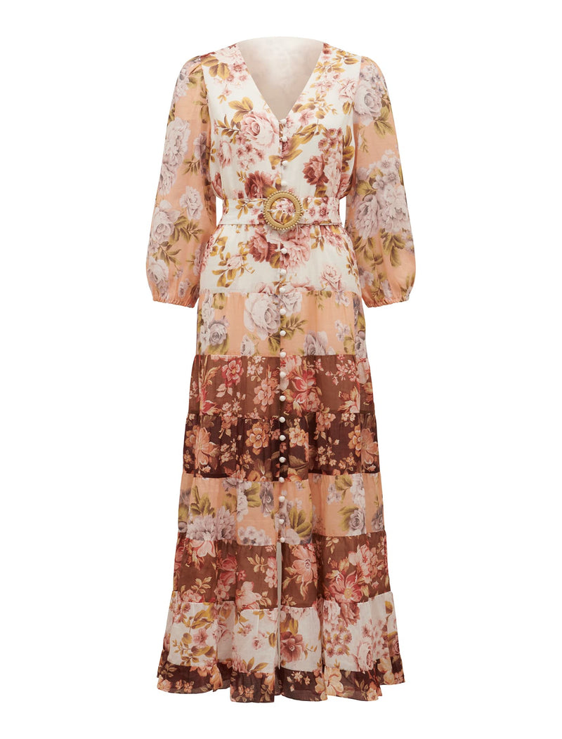 Arlena Patchwork Midi Dress Forever New