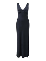 Cameron V Neck Satin Maxi Dress Forever New