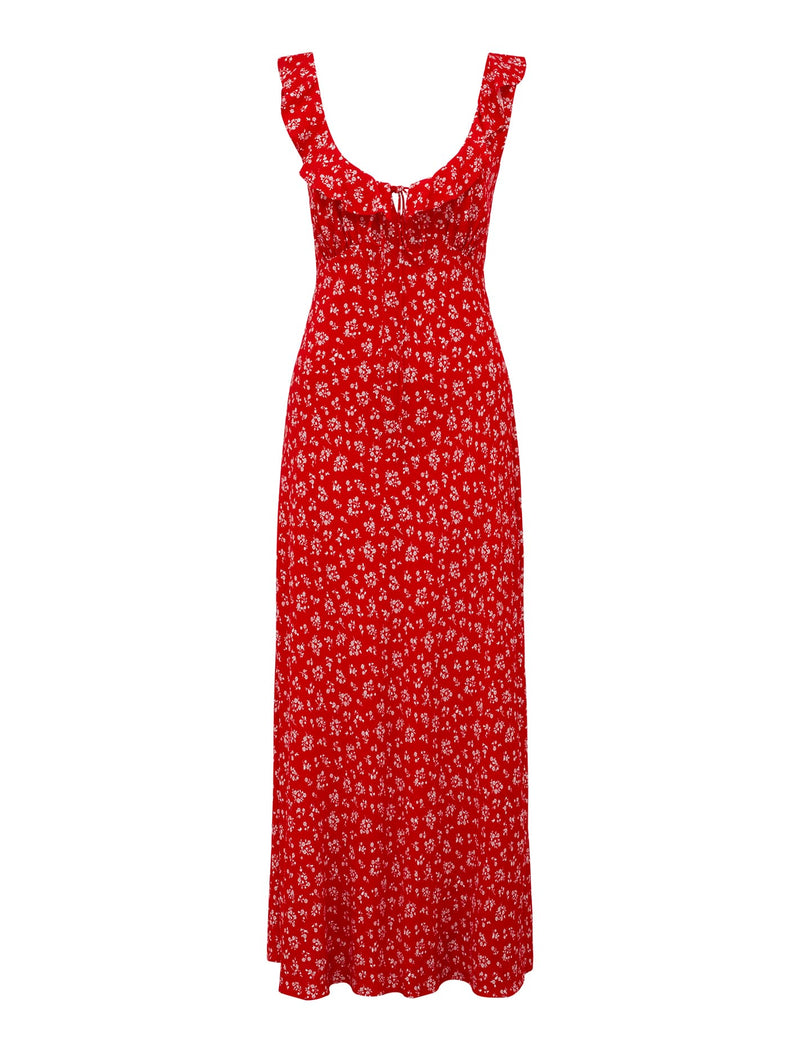 Alora Ruffle Neck Midi Dress Forever New