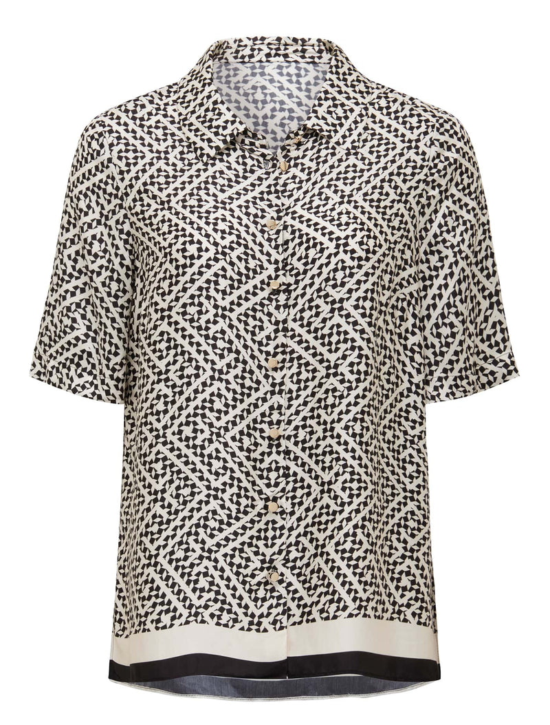 Becca Border Print Shirt