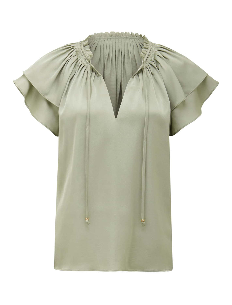 Marni Micropleat Blouse Forever New