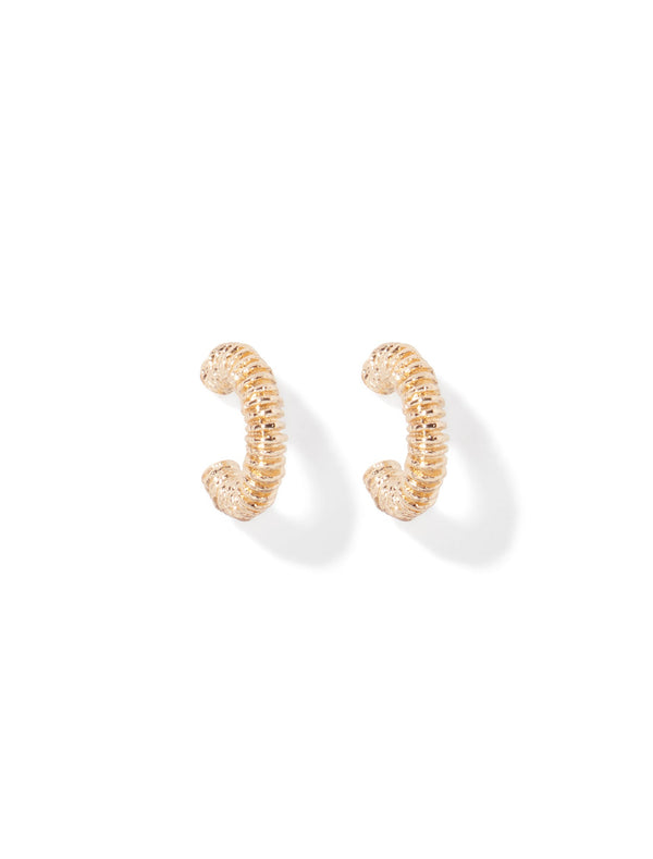 Signature Candie Chunky Textured Hoop Earrings Forever New