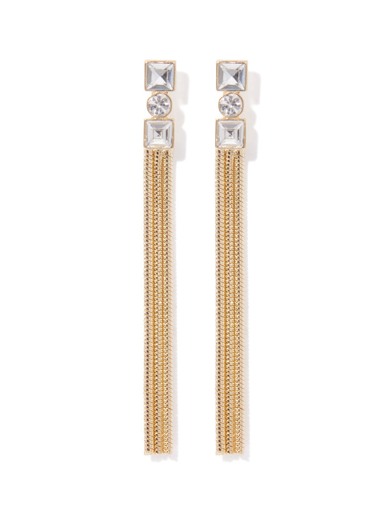 Signature Laurie Tassel Stone Earrings Forever New