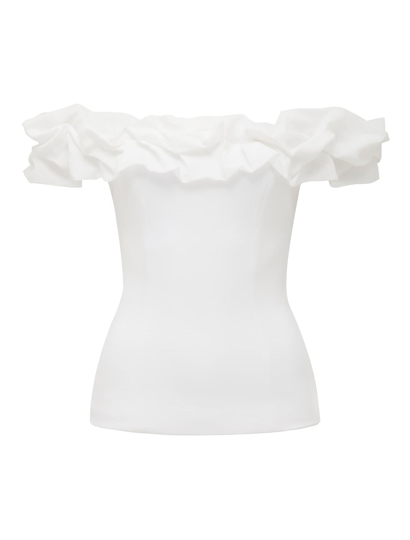 トップス PRANK PROJECT Ruffle Sweatshirt Bustier PRANK PROJECT Prank Project Frill Sweat Bustier